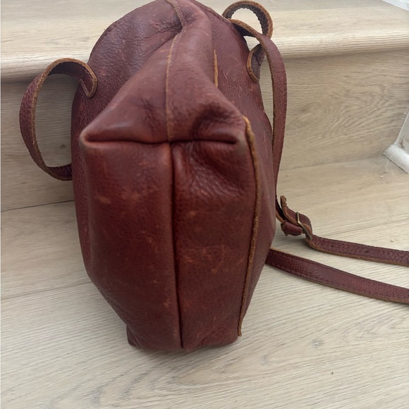 Crossbody Brown Leather Tote Bag - Picture 8 of 8
